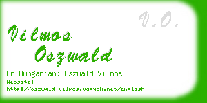 vilmos oszwald business card